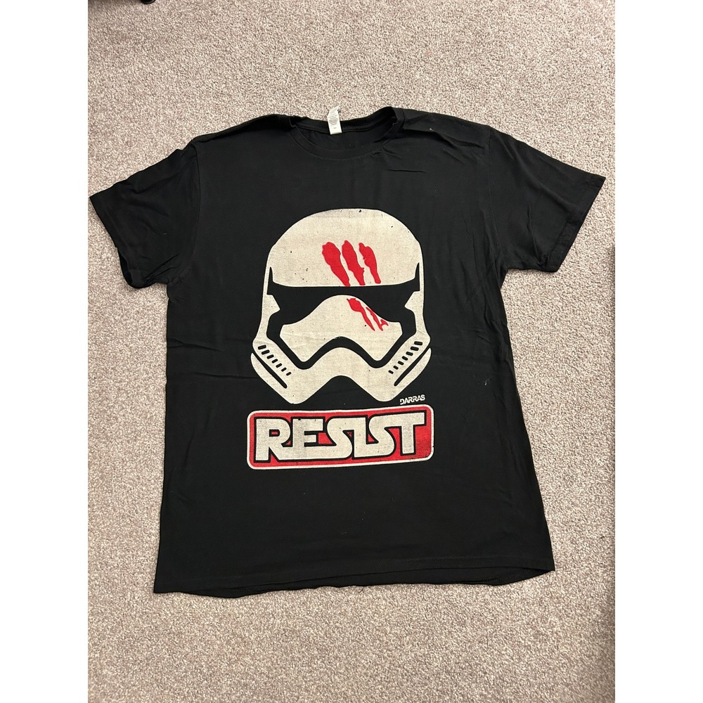 Threadfast Star Wars Resist Stormtrooper TShirt Mens Large Black Excellent